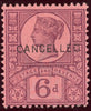 GREAT BRITAIN 1887 6d Purple/Rose red "Jubilee”, SG208var