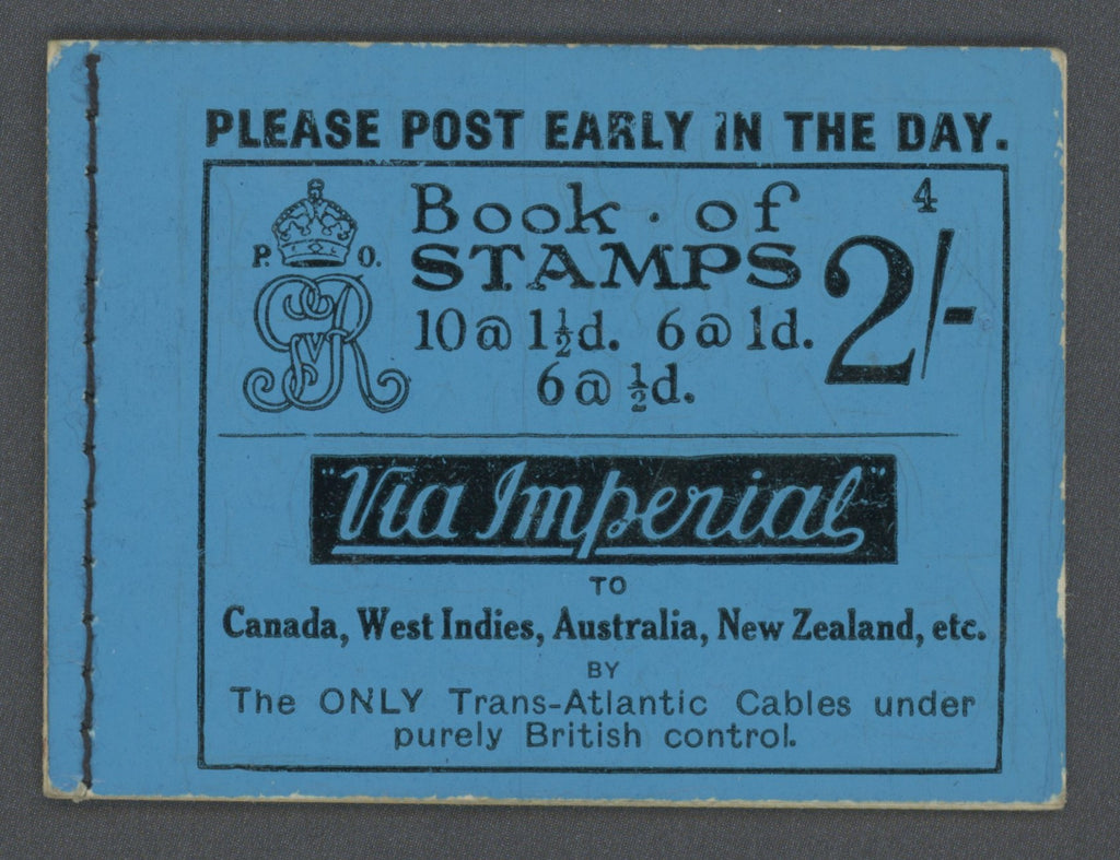 GREAT BRITAIN 1924 2s Booklet (Edition No4), SGBB12