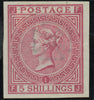 GREAT BRITAIN 1867 5s Rose Pl1, SG126var