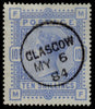 GREAT BRITAIN 1884 10s Cobalt (Blued Paper), SG177a
