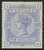 GREAT BRITAIN 1884 10s Cobalt (White paper), SG182
