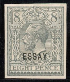 GREAT BRITAIN 1912 8d Trial of Eve's pillar design (22mm, medal head), SG390var