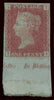 Great Britain 1864 1d rose red Plate 121, SG43var