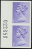 Great Britain 1967 1s light bluish violet (2 bands) imprimaturs, SG742var