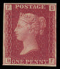 GREAT BRITAIN 1864 1d Rose red Pl97, SG43var