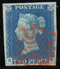 GREAT BRITAIN 1840 2d Blue PI1, SG5
