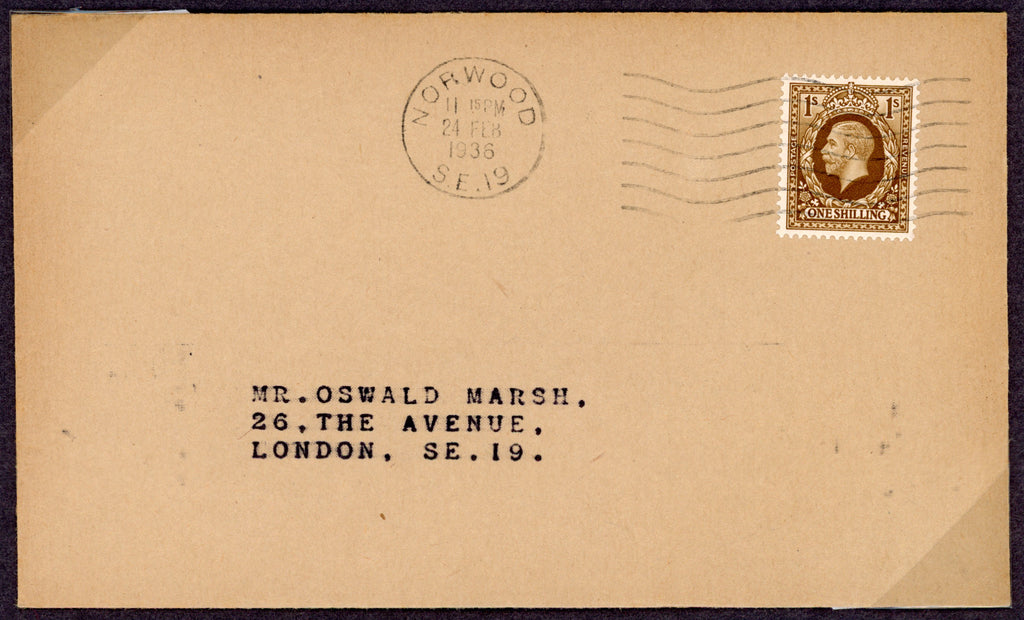 GREAT BRITAIN 1936 1s Bistre-brown, SG449