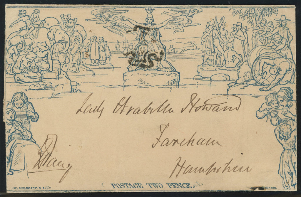 GREAT BRITAIN 1840 2d Mulready lettersheet Stereo A96, SG ME3