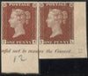Great Britain 1841 1d red brown Plate 12 imprimaturs, SG8var