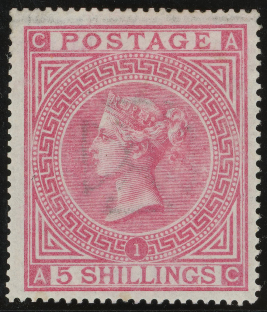 GREAT BRITAIN 1867 5s Rose Pl1, SG126