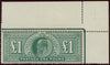 GREAT BRITAIN 1911 £1 Deep Green, SG320