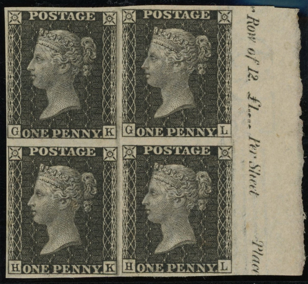 GREAT BRITAIN 1865 1d Black "Royal reprint" P166 (Wmk Inverted), SGDP35a
