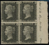 GREAT BRITAIN 1865 1d Black "Royal reprint" P166 (Wmk Inverted), SGDP35a