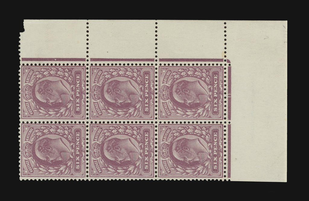GREAT BRITAIN 1913 6d Dull reddish purple (Dickinson coated paper), SG301