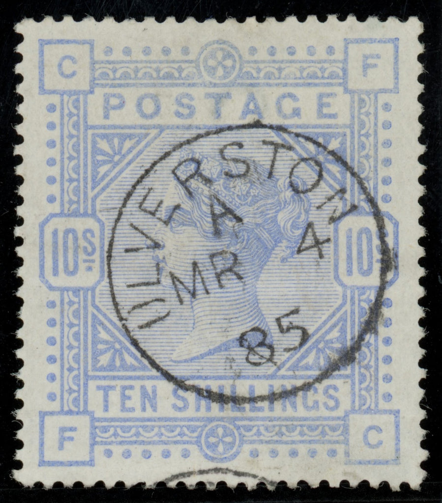 GREAT BRITAIN 1884 10s Cobalt (White Paper), SG182