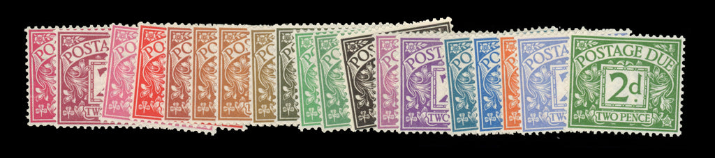 Great Britain 1914 2d postage due colour trials, SGD4var
