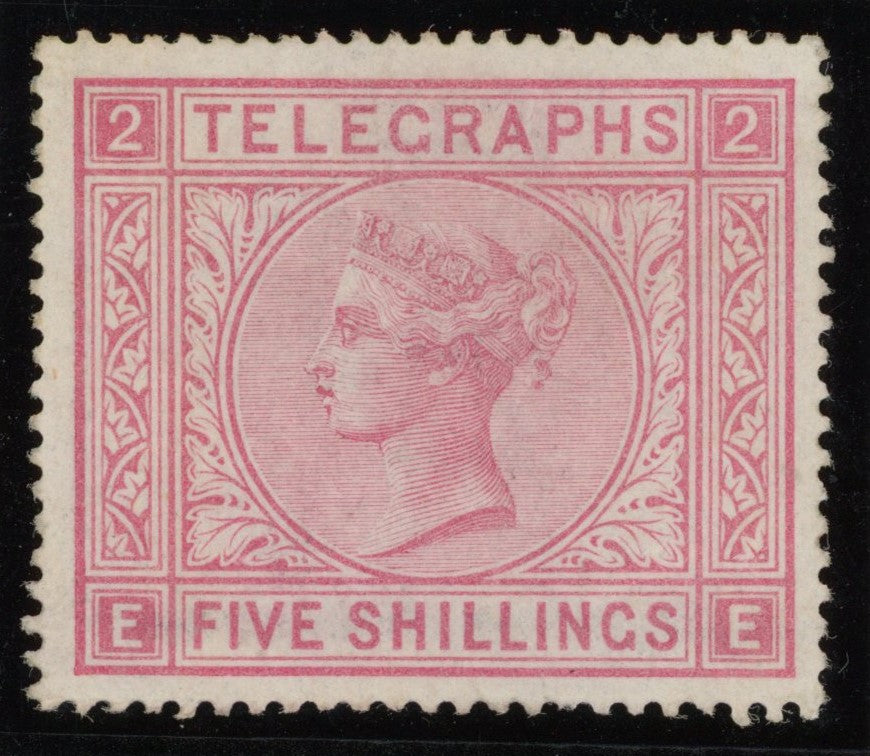 GREAT BRITAIN 1680 5s Rose Pl2 (Wmk Maltese Cross, Perf 14), SG T14