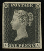 Great Britain 1840 1d black Plate 4, SG2