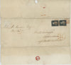 Great Britain 1840 2d blue and 1d black "Turned" Cover, SG2,5