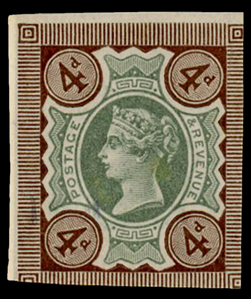 GREAT BRITAIN 1887 4d Green & Purple Brown, SG205var