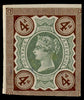 GREAT BRITAIN 1887 4d Green & Purple Brown, SG205var