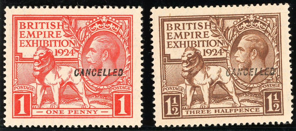 GREAT BRITAIN 1924 British Empire Exhibition, SG 430/1var