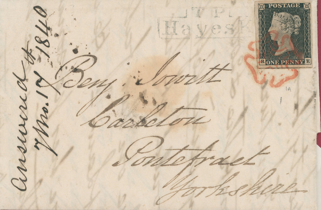 GREAT BRITAIN 1840 1d Grey black Pl.1a, SG3