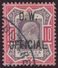 GREAT BRITAIN 1902 10d Dull purple & carmine, (OW Official), SGO40