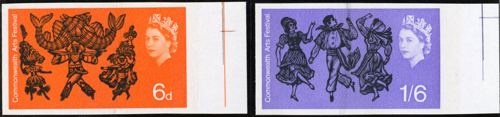 GREAT BRITAIN 1965  6d-1sd Commonwealth Arts Festival (Phosphor), SG669/70pvar
