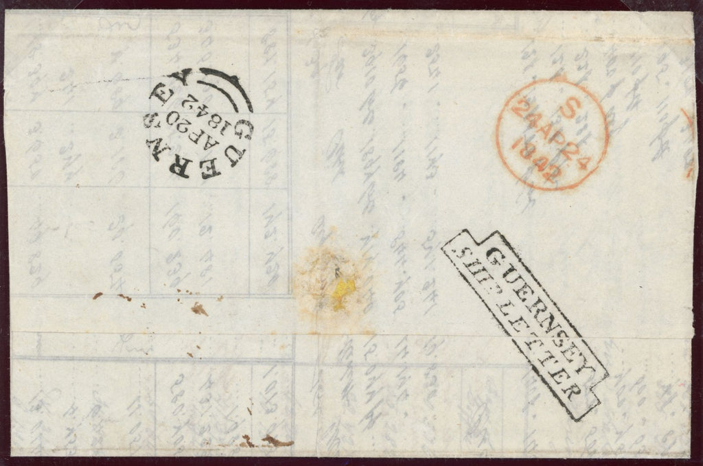 GREAT BRITAIN 1842 Channel Islands Mail