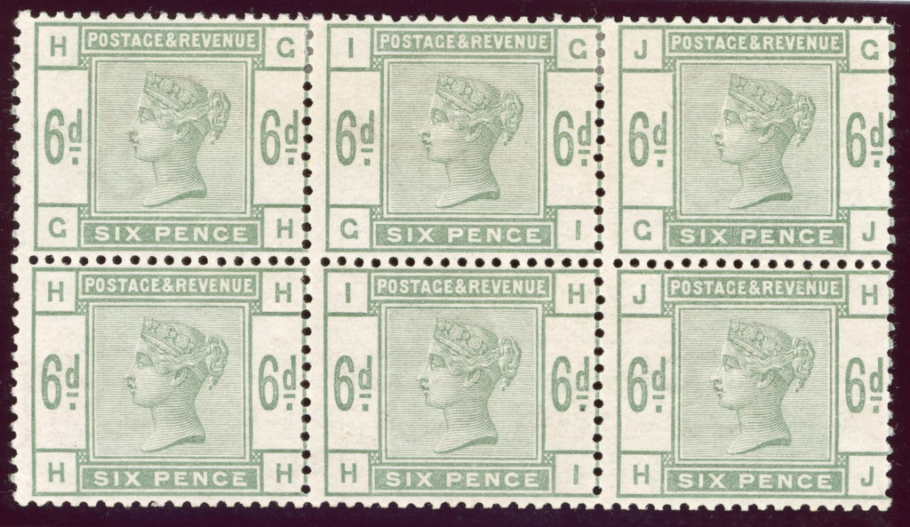GREAT BRITAIN 1884 6d Dull green, SG194