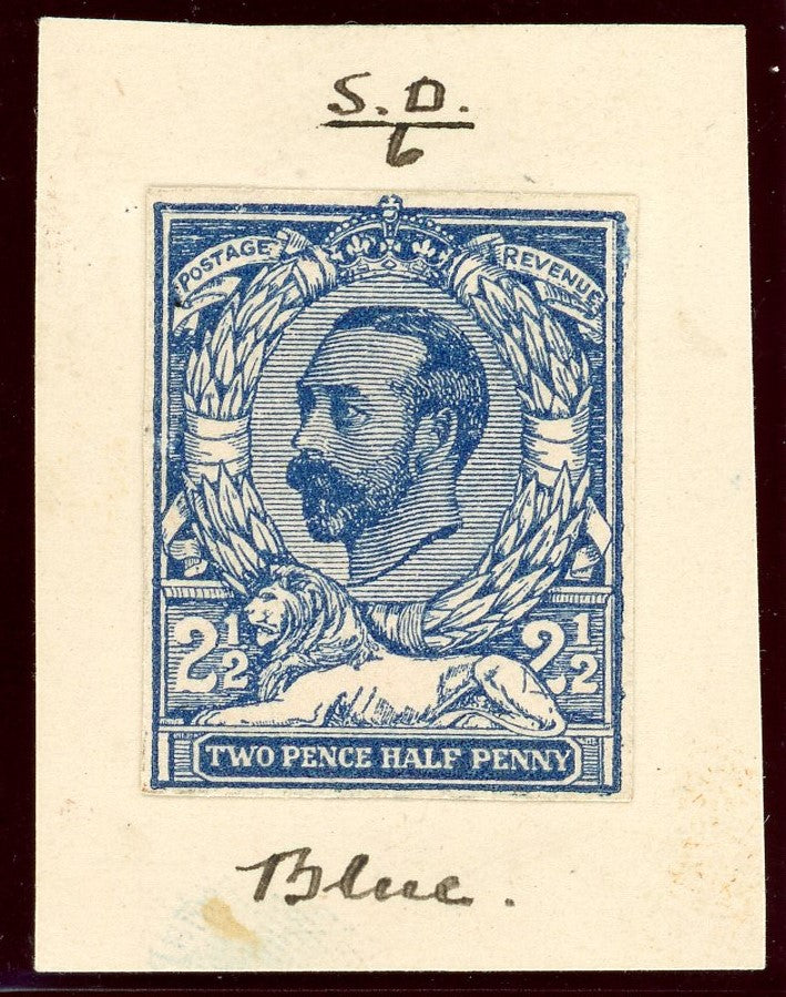 GREAT BRITAIN 1910 2½d Hentschel colour essay
