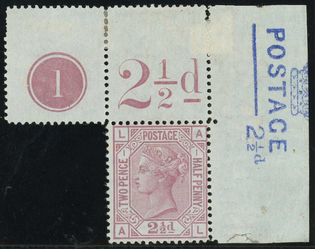 GREAT BRITAIN 1875 2½d Rosy mauve Pl.1. (Blued paper), SG138