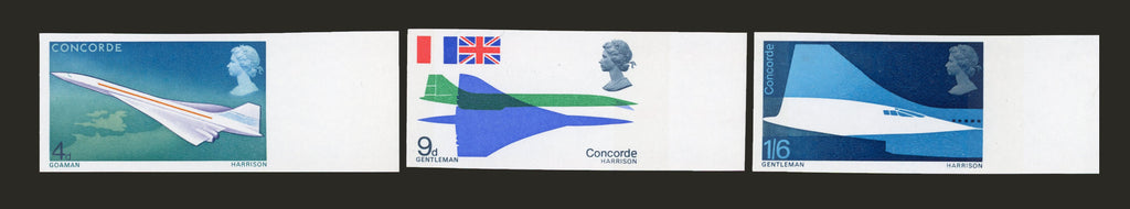 GREAT BRITAIN 1969 4d-1s6d First Flight of the Concorde, SG 784/86var
