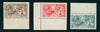 Great Britain 1918 2s6d-10s "Seahorses", SG414/7var