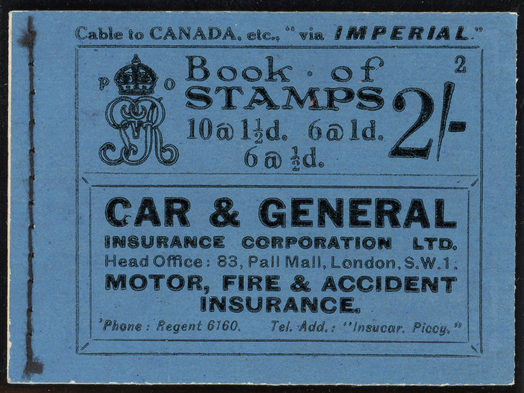GREAT BRITAIN 1924 2s Booklet (Edition 2), SGBB11