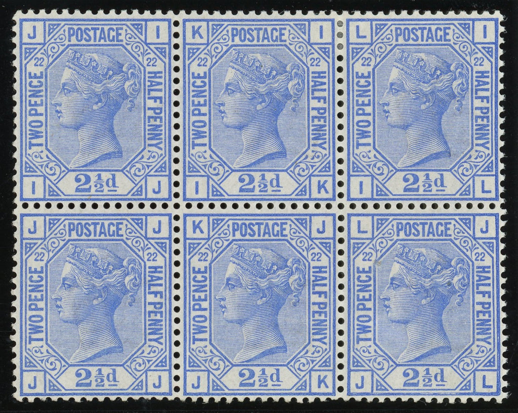 GREAT BRITAIN 1881 2½d Blue Pl.22 (Wmk Crown), SG157