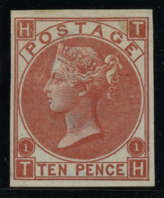 GREAT BRITAIN 1867 10d Red brown PL1, SG112