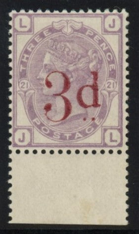 GREAT BRITAIN 1883 3d on 3d Lilac PL21, SG159