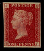 GREAT BRITAIN 1878 1d Rose red PL214, SG43var