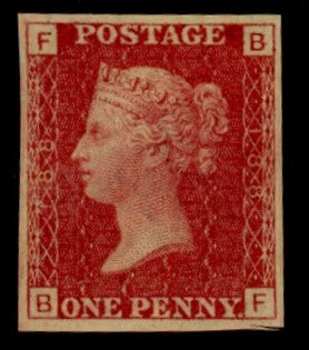 GREAT BRITAIN 1875 1d Rose red PL188, SG43var