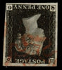 GREAT BRITAIN 1840 1d Black Pl8 (Wmk Inverted), SG2wi
