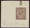GREAT BRITAIN 1911 3d Hentschel essay (second proof), SG