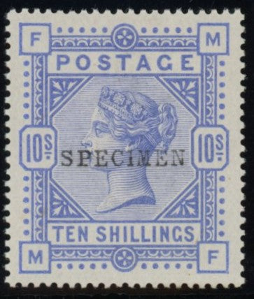 GREAT BRITAIN 1884 10s Cobalt (White paper), SG182s