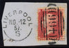 GREAT BRITAIN 1857 1d Rose red Pl59, SG40