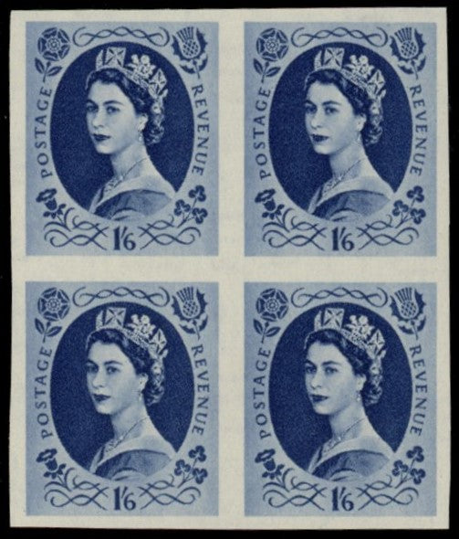 GREAT BRITAIN 1952 1s6d Grey-Blue “Wilding” (Wmk Tudor Crown), SG531var