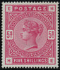 GREAT BRITAIN 1884 5s Crimson, SG181