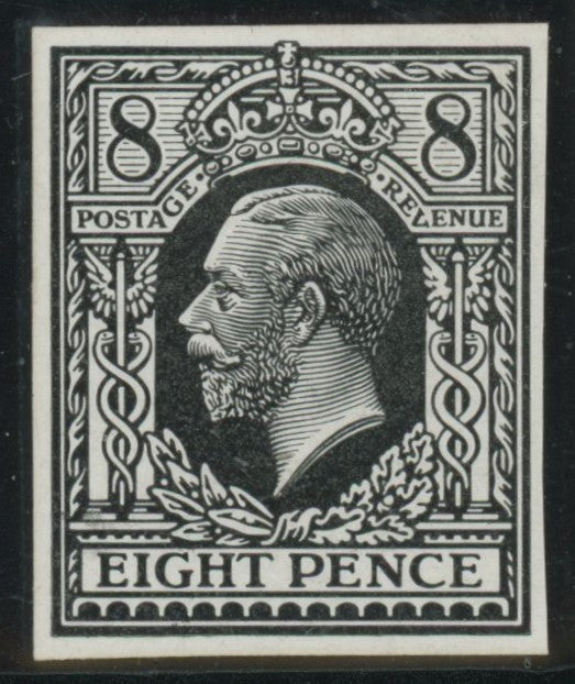 GREAT BRITAIN 1912 8d Trial of Eve's pillar design (22mm, medal head), SG390var