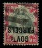 GREAT BRITAIN 1900 1s Green & carmine (Govt Parcels inverted), SG O72a