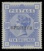 GREAT BRITAIN 1884 10s Cobalt (White paper), SG 182s
